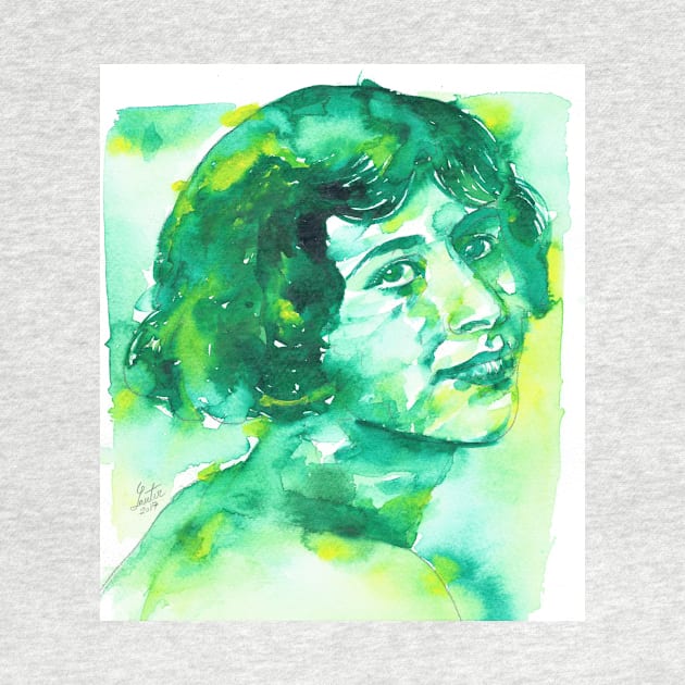 SIMONE WEIL - watercolor portrait .3 by lautir